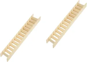 Sosoport 2pcs Miniature Wooden Ladder for Dollhouse Decoration Compact Garden Ornament for Role Play and Creative Scenes Natural Finish Mini House Aesthetics