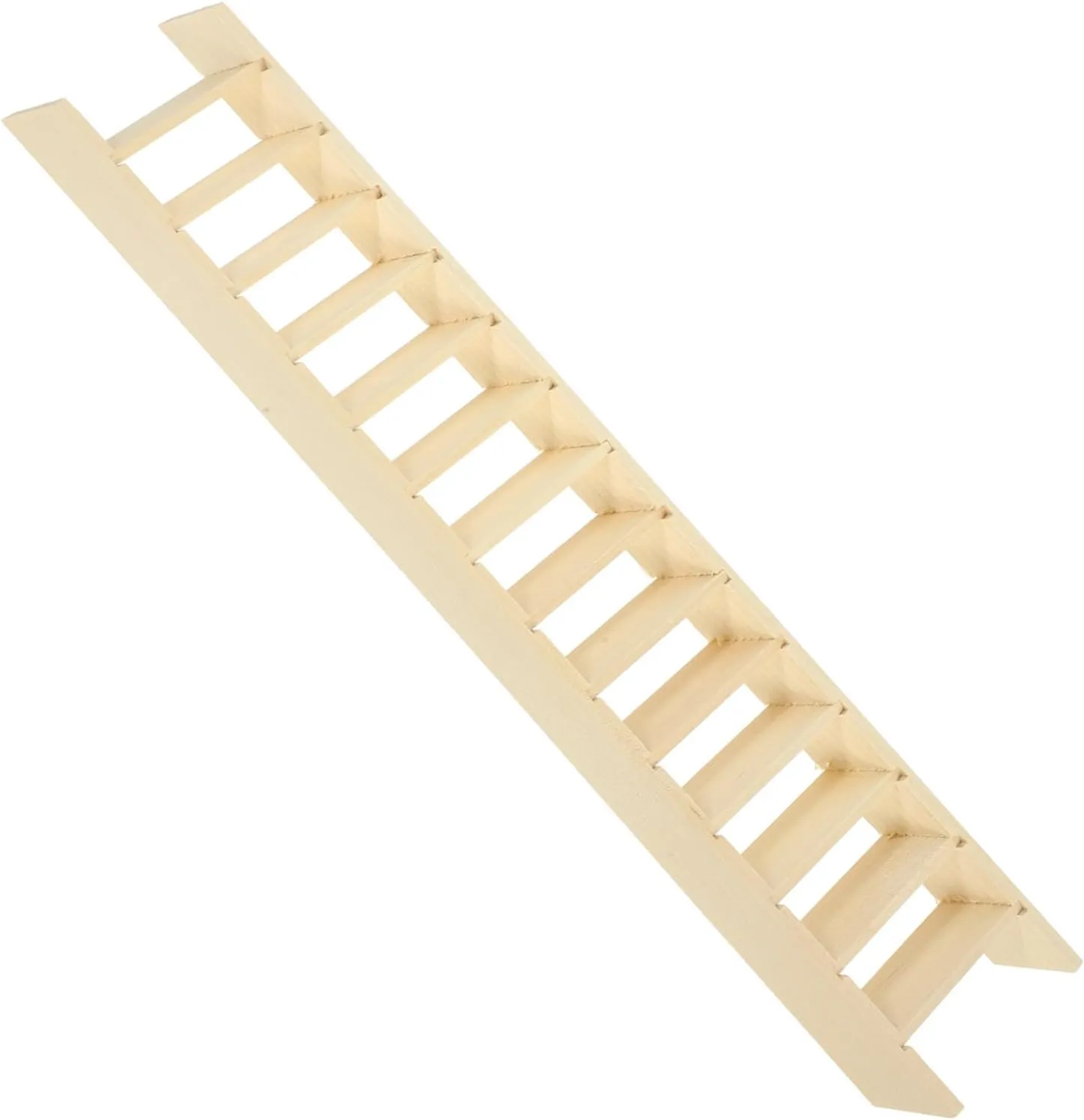 Sosoport 2pcs Miniature Wooden Ladder for Dollhouse Decoration Compact Garden Ornament for Role Play and Creative Scenes Natural Finish Mini House Aesthetics
