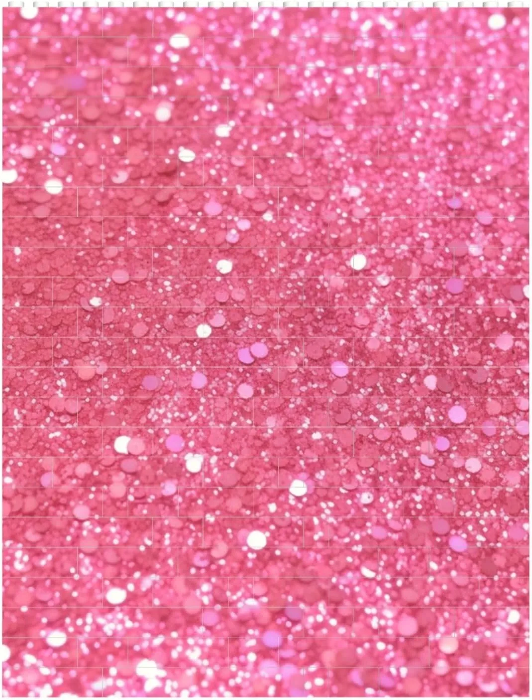 Sparkling Pink Glitter Building Block Puzzle Personalized Building Bricks for Adults Block Puzzle Building DIY Brick Block Puzzles Valentine's Day Gifts for Home Decor Brick Puzzle