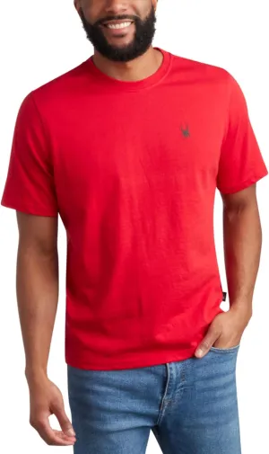 Spyder Mens T-Shirts - Soft Cotton Blend Jersey Crewneck Short Sleeve Shirts for Men, Casual Shirts for Workout & Daily Wear