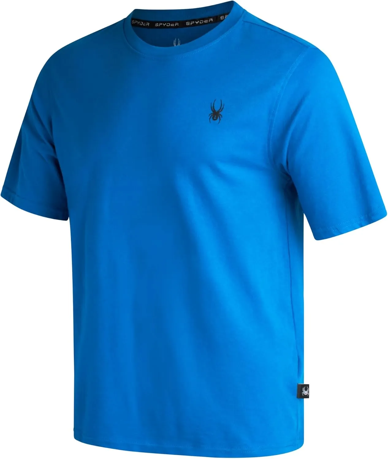 Spyder Mens T-Shirts - Soft Cotton Blend Jersey Crewneck Short Sleeve Shirts for Men, Casual Shirts for Workout & Daily Wear