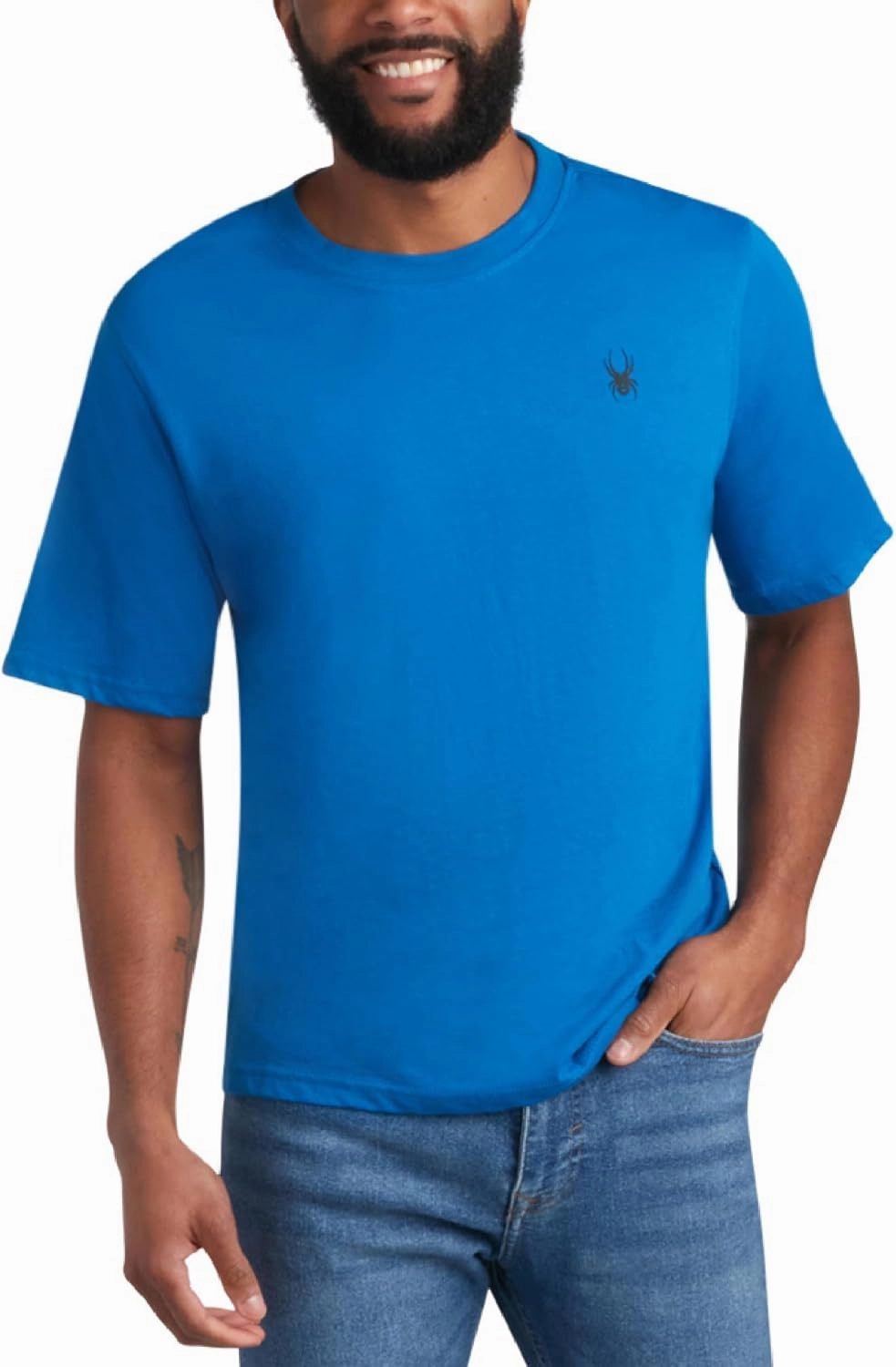 Spyder Mens T-Shirts - Soft Cotton Blend Jersey Crewneck Short Sleeve Shirts for Men, Casual Shirts for Workout & Daily Wear