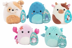 Squishmallows 5-Inch Mini Plush 5-Pack - Snuggle Collection- All Different, Official Jazwares Plush- Collectible Squishy Soft Stuffed Animals Toy- Add to Your Squad- Gift for Kids, Girls & Boys