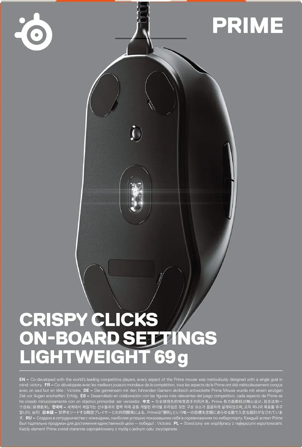 SteelSeries Prime - Esports Performance Gaming Mouse – 18,000 CPI TrueMove Pro Optical Sensor – Magnetic Optical Switches