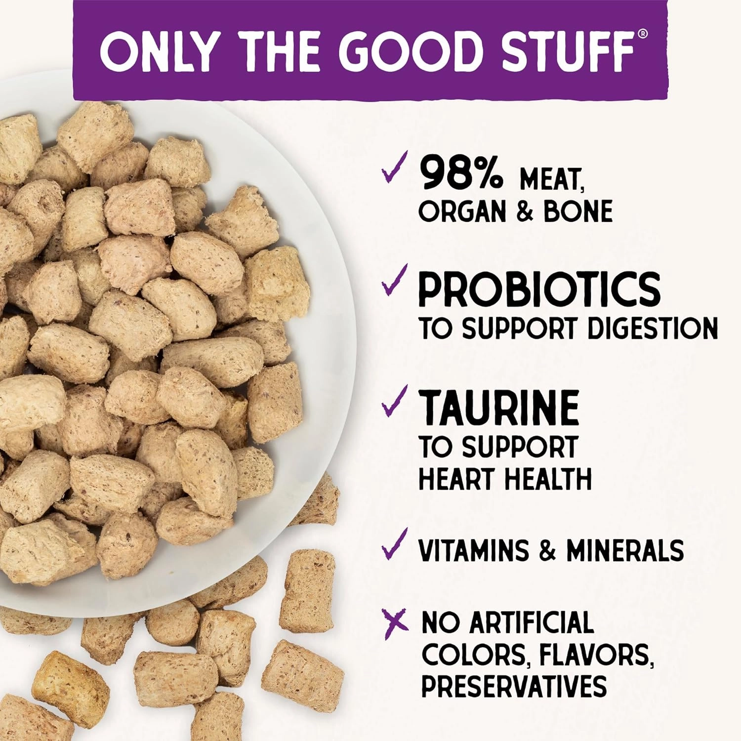 Stella & Chewy's Freeze-Dried Raw Cat Dinner Morsels - Premium Salmon & Cod Recipe with 98% Wild-Caught Fish & Organs - Natural Grain-Free Cat & Kitten Food - Made in USA - 3.5 oz