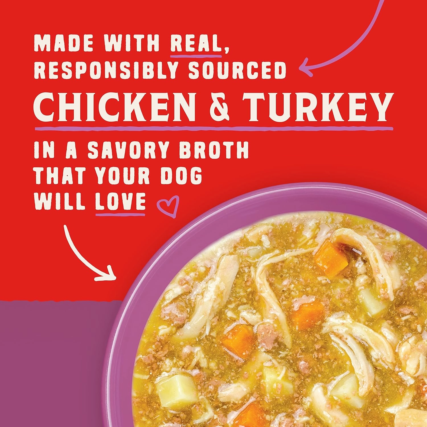 Stella & Chewy's Wild Red Wet Dog Food Chicken & Turkey Stew High Protein Recipe, 10 Ounce (Pack of 6)
