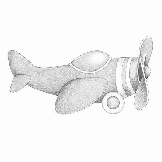Stickstay Aeroplane in Light Grey