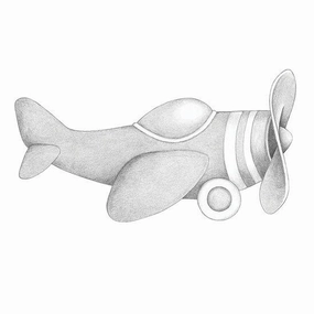Stickstay Aeroplane in Light Grey