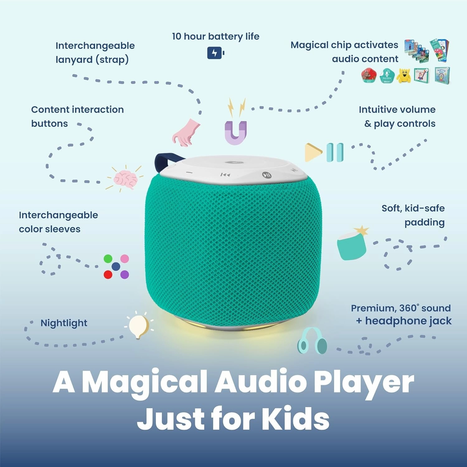 Storypod The Learning-First Audio Play System | Starter Set Plus Interchangeable Purple Sleeve | Interactive Educational Toy & Storyteller | Boys & Girls | Young Kids | Toddlers & Preschoolers