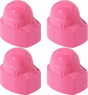Sumind 48 Packs Construction Party Hats Kids Plastic Worker Helmet Bulk Toy for 3-8 Years Children Dress up Party Supplies(Pink)