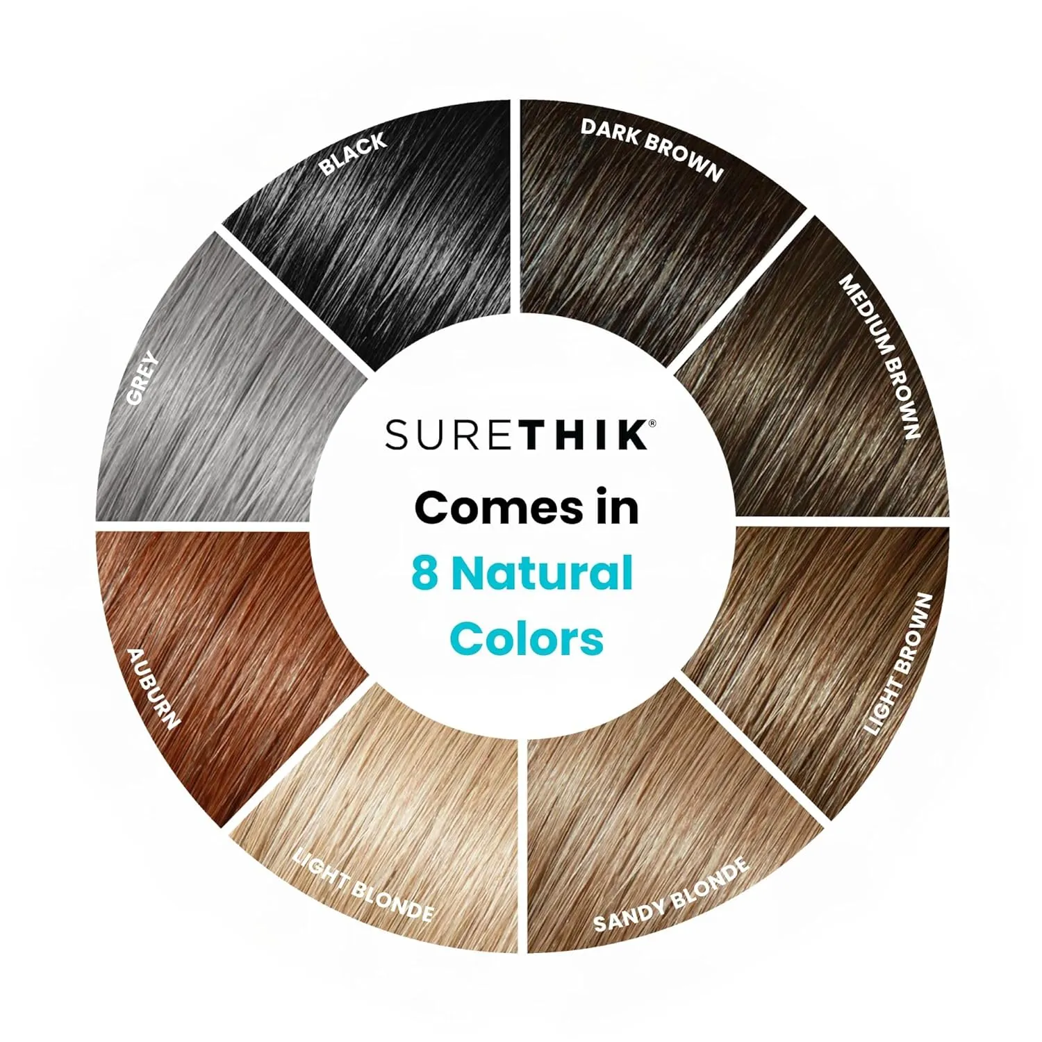 SureThik Hair Thickening Fibers (30g, Grey) - Lightweight Volume Maximizer & Building Hair Fibers for Thinning Hair