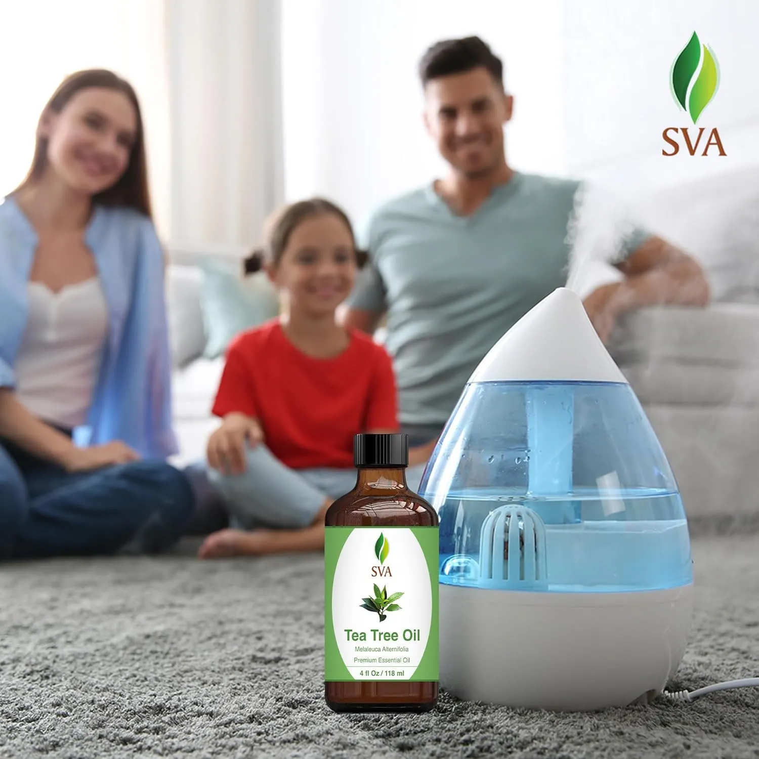 SVA Tea Tree Essential Oil – 4 Fl Oz – 100% Natural Tea Tree Oil - for Diffuser, Hair Care, Face, Skin Care, Aromatherapy, Scalp and Body Massage, Soap and Candle Making – with Dropper