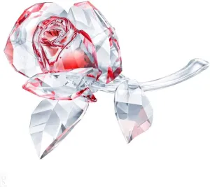 Swarovski Blooming Rose Red Figurine, Crystal, Bright Multi-Colour, 5.1 x 9 x 6.1 cm