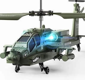 SYMA RC Helicopter, 2.4GHz Remote Control Helicopter with LED Lights & Altitude Hold, Army Helicopter Toy Ideal Gift for Kids Beginners