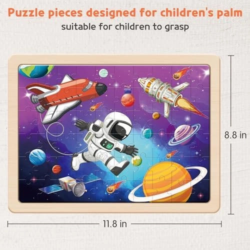 SYNARRY Wooden Puzzles for Kids Ages 4-6, 6 Packs 60 PCs Jigsaw Puzzles Preschool Educational Toys Gifts for Children Ages 4-8, Kids Puzzles for 4  Year Olds Boys Girls, Wood Puzzles Ages 3 4 5 6 7 8