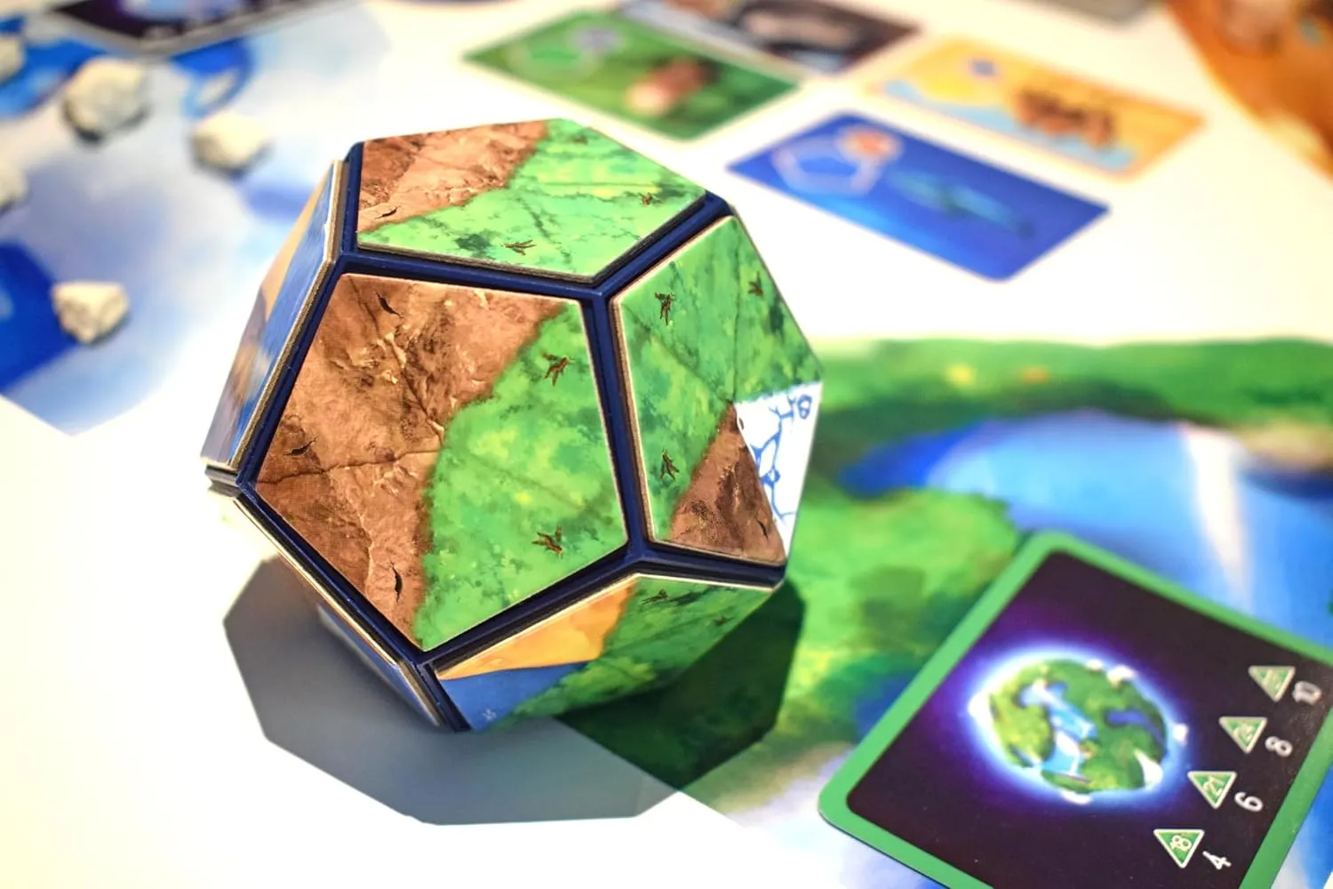 Tabletop Strategy Game, Award Winning, Kid Teen Family Adult Game Nights and Party, 3D World Map Building, 2-4 Players, Ages 8 , Planet by Blue Orange Games