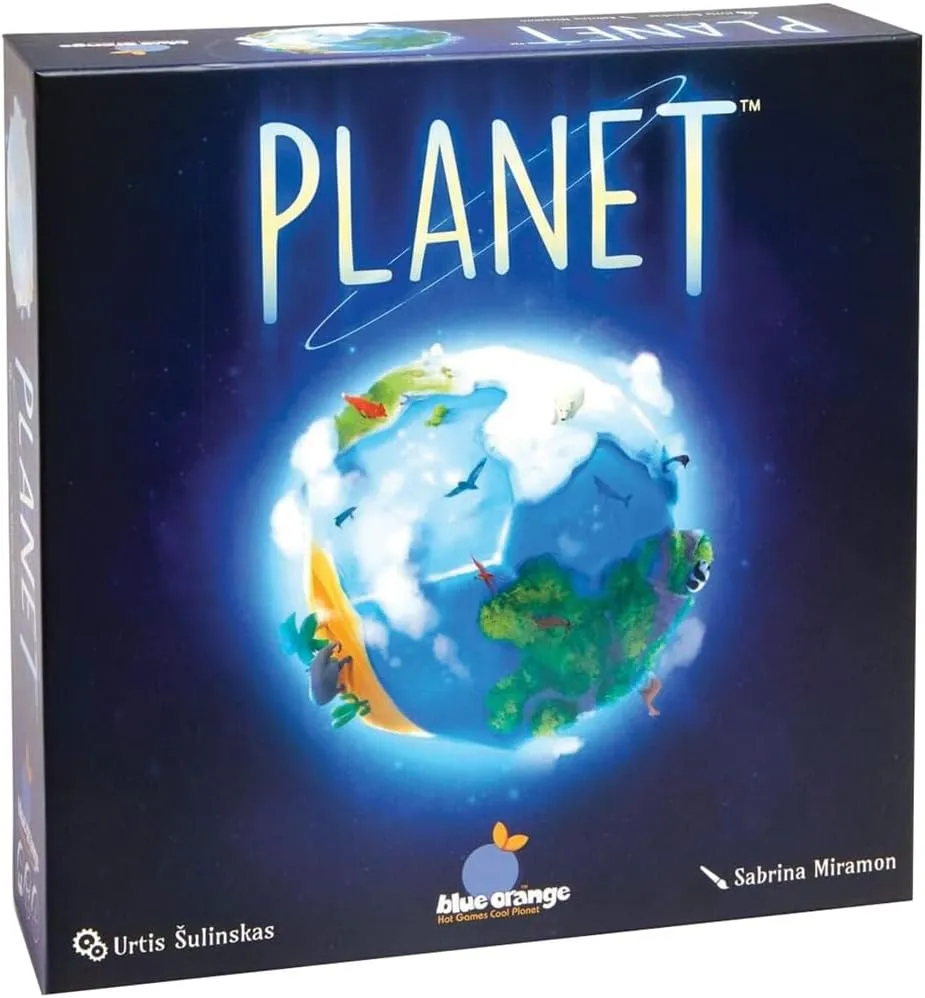 Tabletop Strategy Game, Award Winning, Kid Teen Family Adult Game Nights and Party, 3D World Map Building, 2-4 Players, Ages 8 , Planet by Blue Orange Games