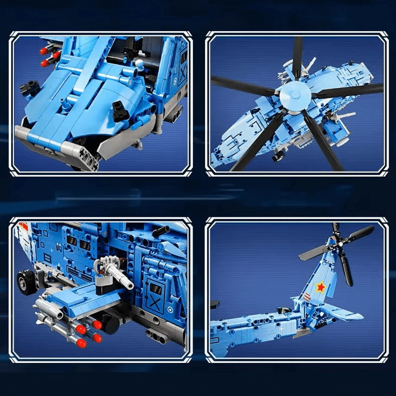 Tactical Gunship Helicopter 1710pcs