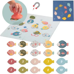 Taf Toys Board Games Magnetic Fishing Game for Toddler Toys, Learn Colors, Numbers, Matching Fine Motor Cognitive Skill Toy Using Magnets for Kids, Learning & Education Toys for Toddler Toys Age 1-2