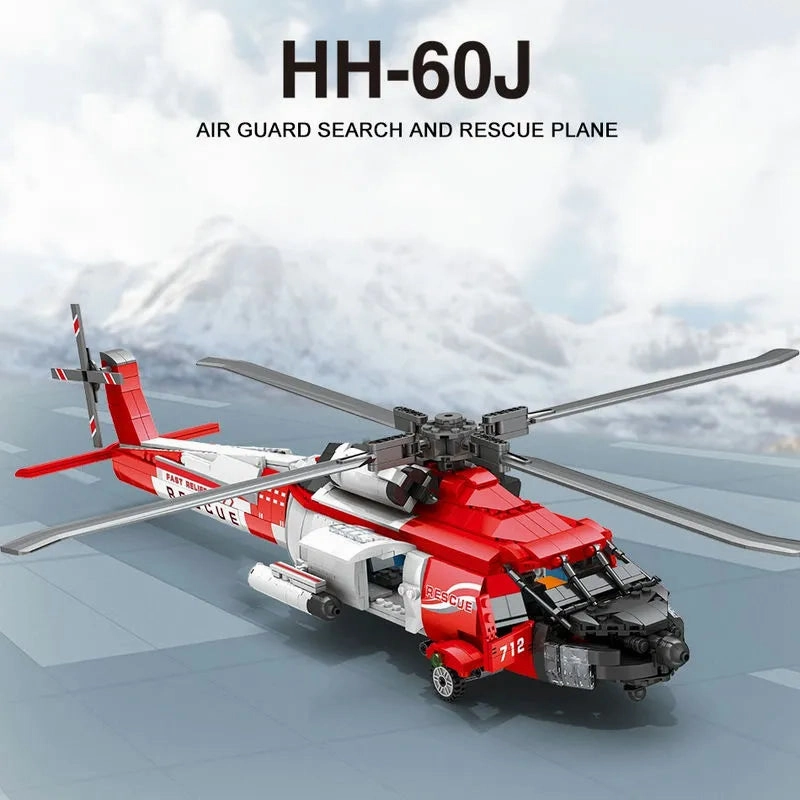 Tech HH-60J Search And Rescue Helicopter Bricks Toy