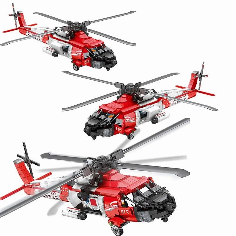Tech HH-60J Search And Rescue Helicopter Bricks Toy