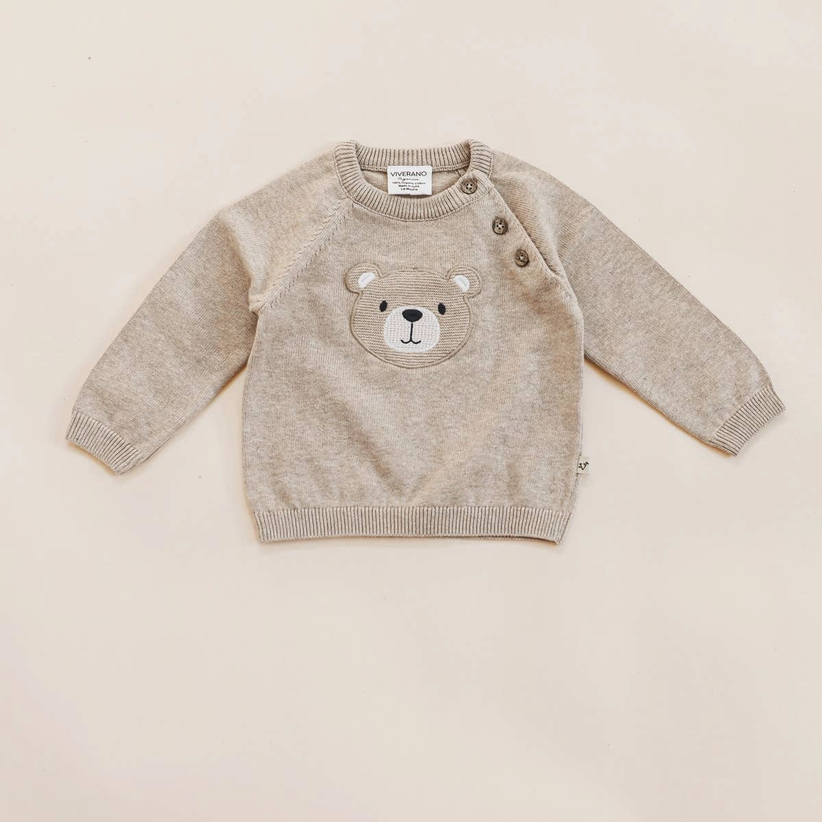 Teddy Bear Applique Baby Raglan Pullover