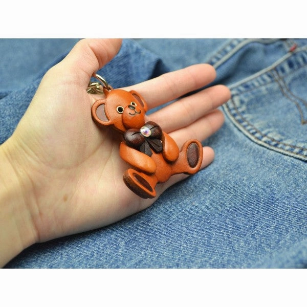 Teddy Bear Handmade Leather Goods/Bag Charm