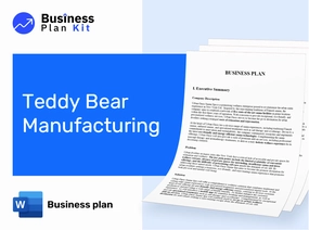 Teddy Bear Manufacturing Business Plan Example