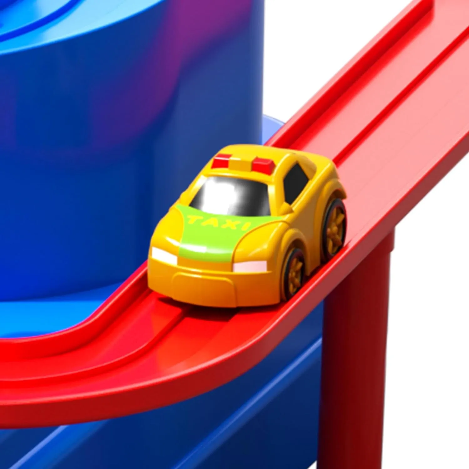 TEMI Kids Race Track Toys with 3 Mini Cars - Puzzle Rail Car Adventure Playset for 3-7 Year Old Boys and Girls