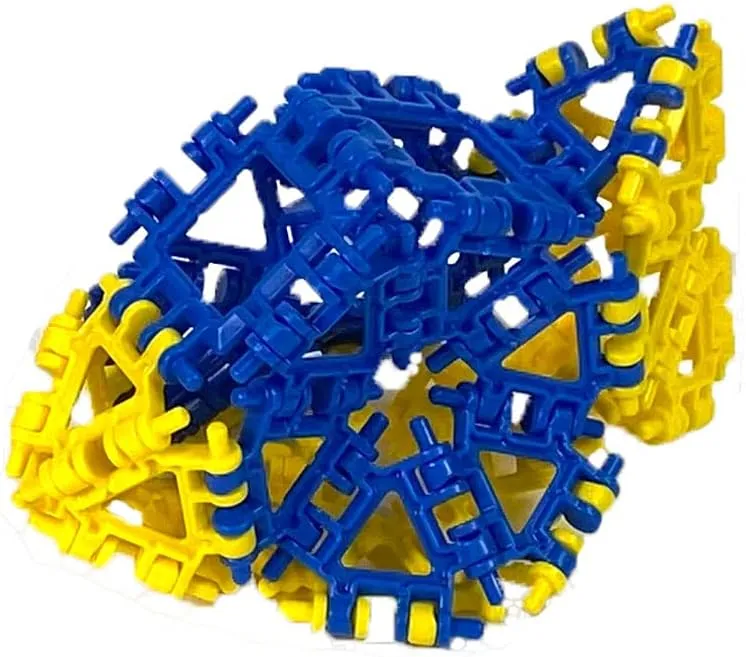 That Hinge Toy 82 Piece Yellow   Purple Set, Animal   More STEM Construction Toy Building Set