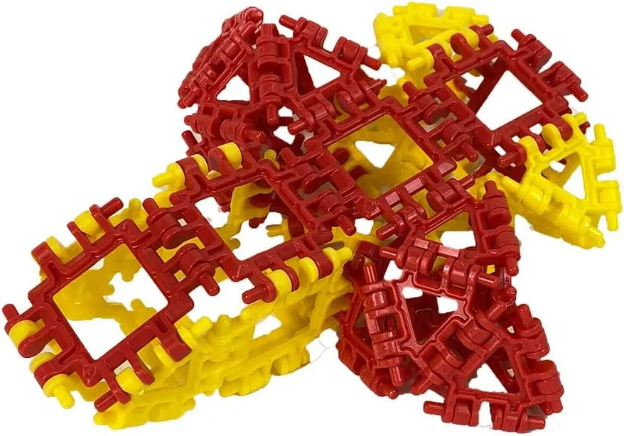 That Hinge Toy 82 Piece Yellow   Purple Set, Animal   More STEM Construction Toy Building Set