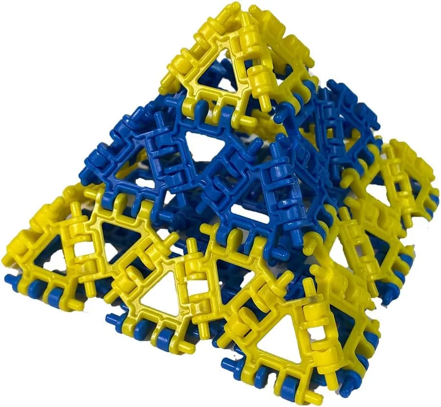 That Hinge Toy 82 Piece Yellow   Purple Set, Animal   More STEM Construction Toy Building Set