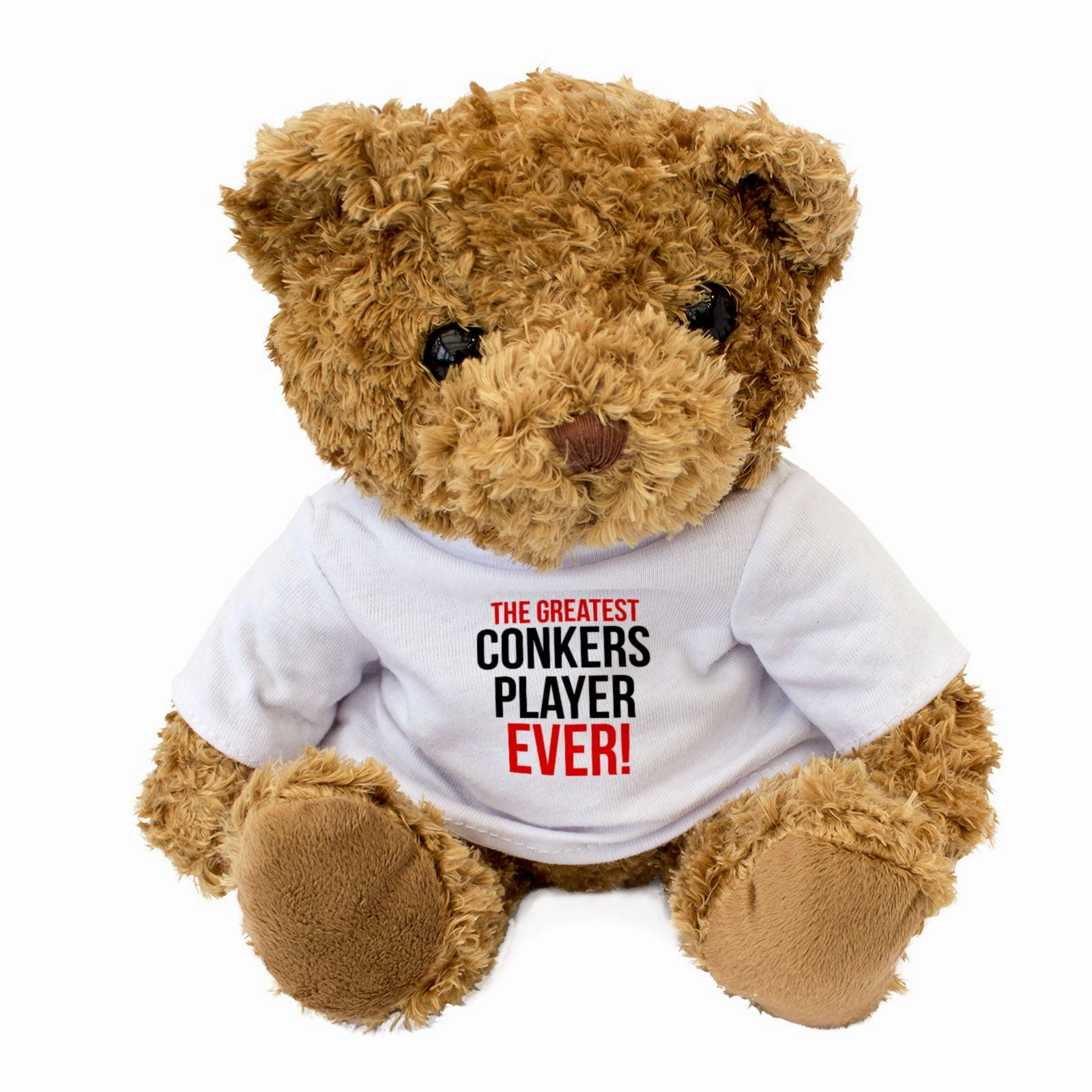 THE GREATEST CONKERS PLAYER EVER - Teddy Bear - Cute Cuddly - Gift Present