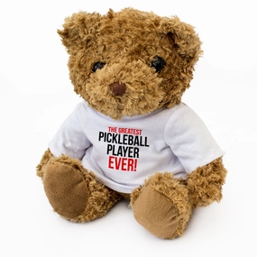 THE GREATEST PICKLEBALL PLAYER EVER - Teddy Bear - Cute Cuddly - Gift Present