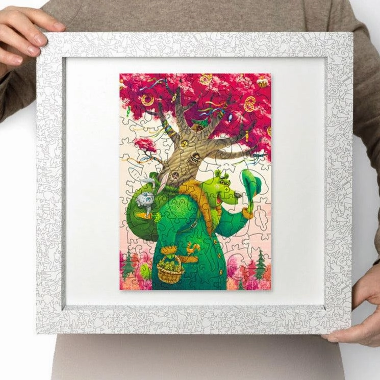The Green Bear, 80 wooden puzzles  - DaVICI