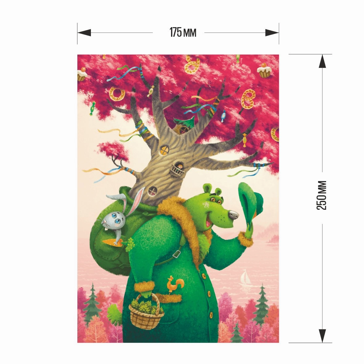 The Green Bear, 80 wooden puzzles  - DaVICI