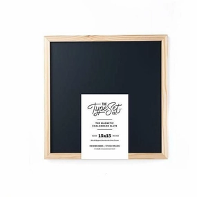 The Type Set Magnetic Letterboard in Black 15"x15"