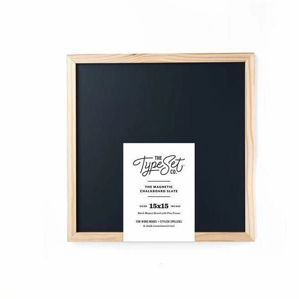 The Type Set Magnetic Letterboard in Black 15"x15"