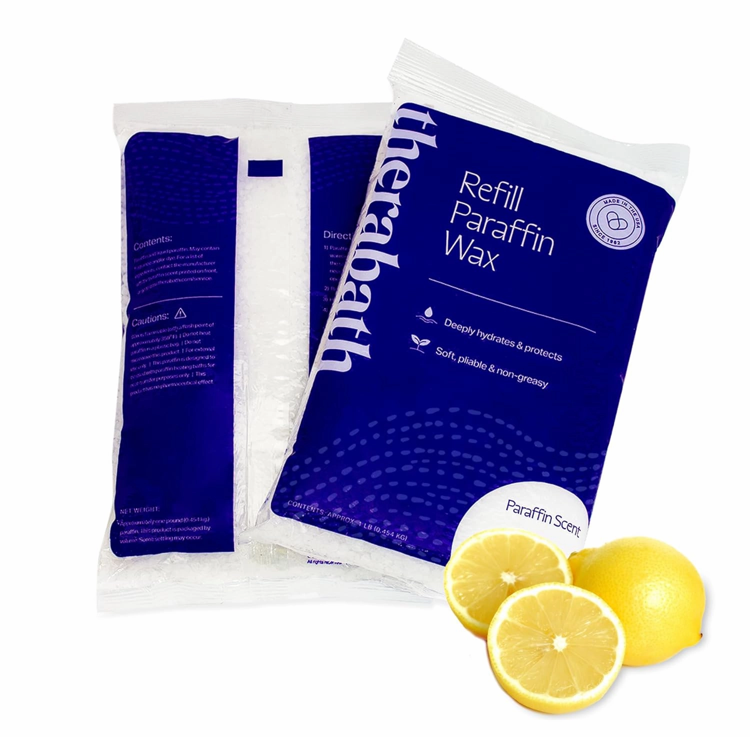 Therabath Paraffin Wax Refill - Thermotherapy - Use to Relieve Arthritis Discomfort, Stiff Muscles, & Dry Skin - For Hands, Feet, Body - Deeply Hydrates - Made in USA, 24 lb. Fresh Squeezed Lemon