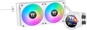 Thermaltake TH240 V2 Ultra EX ARGB AIO Cooler/Snow/Water Block 2.1" LCD/Fan 120 * 2/Magnetic Quick Connection/MB ARGB Sync Control/LCD Software Control/CL-W425-PL12SW-A