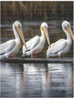Three Pelicans Building Block Puzzle Personalized Building Bricks Block Puzzle Building Family Keepsake DIY Brick Block Puzzles Valentine's Day Gifts for Home Decor Brick Puzzle
