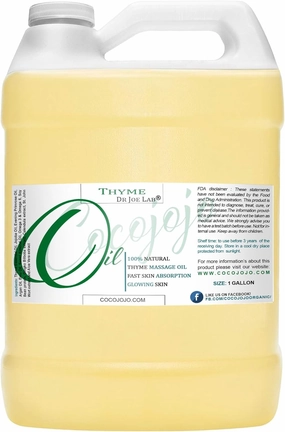 Thyme Essential Oil Blend | Nourish and Strengthen | Blend of: Jojoba, Evening Primrose, Argan Oil and All Natural Plant Extracts | 1 Gallon / 128 oz