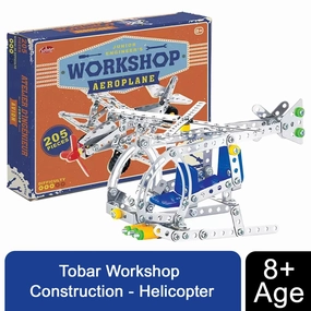 Tobar Build And Play Super Puma Style Helicopter Metal Construction Play Set