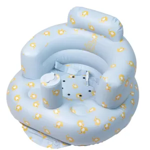 Todale Inflatable Baby Seat 3 Months and Up - Inflatable Baby Chair - Babies Seats for Infants for Sitting Up - Floor Toddler Chair with Built in Pump, Sit Up Chair - Girl & Boy Gift, Bear