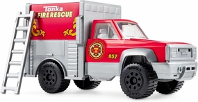 Tonka Steel Classics Fire Rescue Truck - Made with Steel & Sturdy Plastic, Red Toy Construction Truck, Boys and Girls, Kids, Toddlers, Ages 3 
