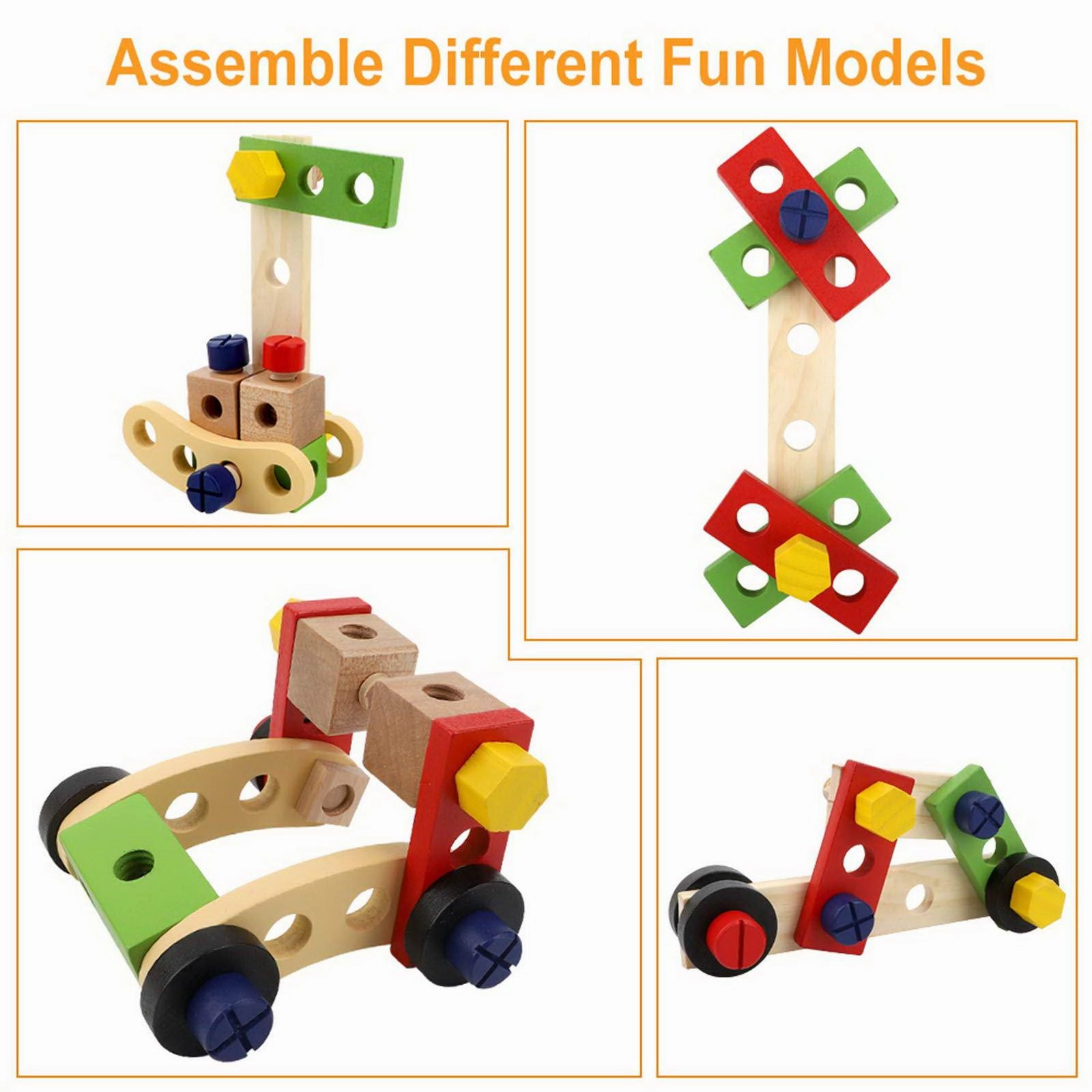 Tool Kit for Kids Wooden Tool Box Set Child's Carpenters Set