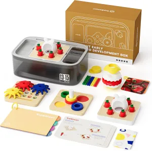 TOP BRIGHT Montessori Toy for 1 Year Old Boy Girl Toddlers, 8-in-1 Activity Cube Toys, First Birthday Gifts, Sensory Toy, Baby Toy for 12-18 Months, Early Development Toy for 1 2 3 Year Old Kid