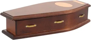 Totority Wooden Miniature Furniture for Dollhouse 1:12 Scale Miniature Coffin Decor Lifelike Mini Craft