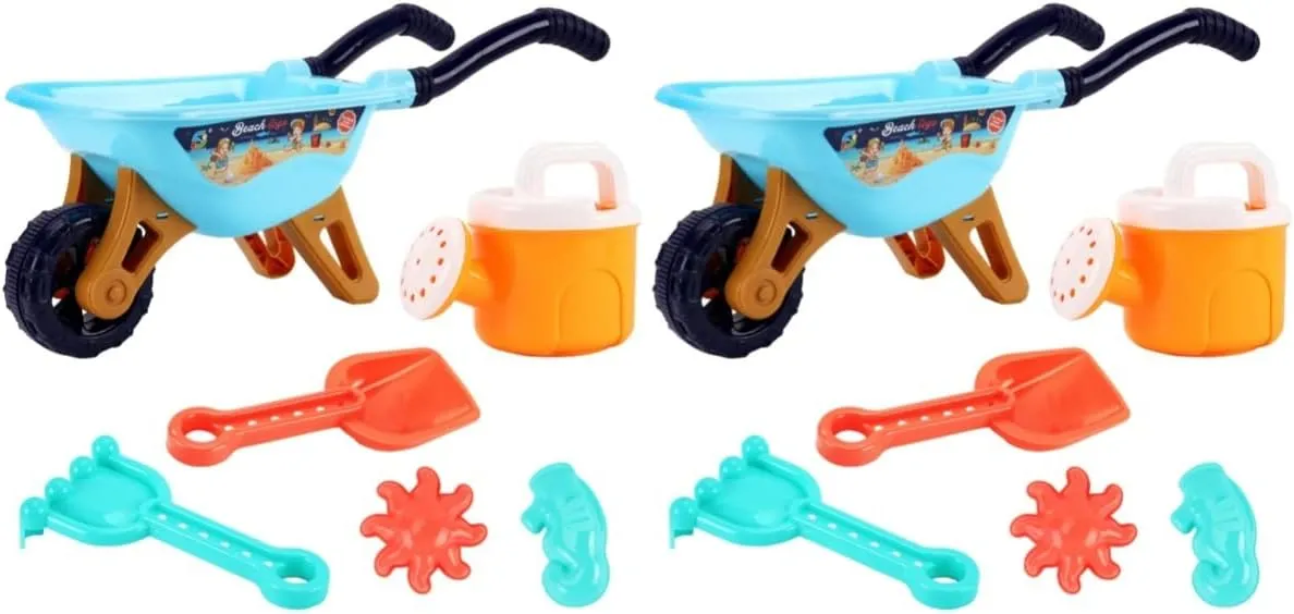 TOYANDONA 2sets Outdoor Beach Toy Sand Playthings Lightweight and Beach Cart for Fun Play Adorable Shapes to Enhance Cooperation Skills for Sand Play Activities