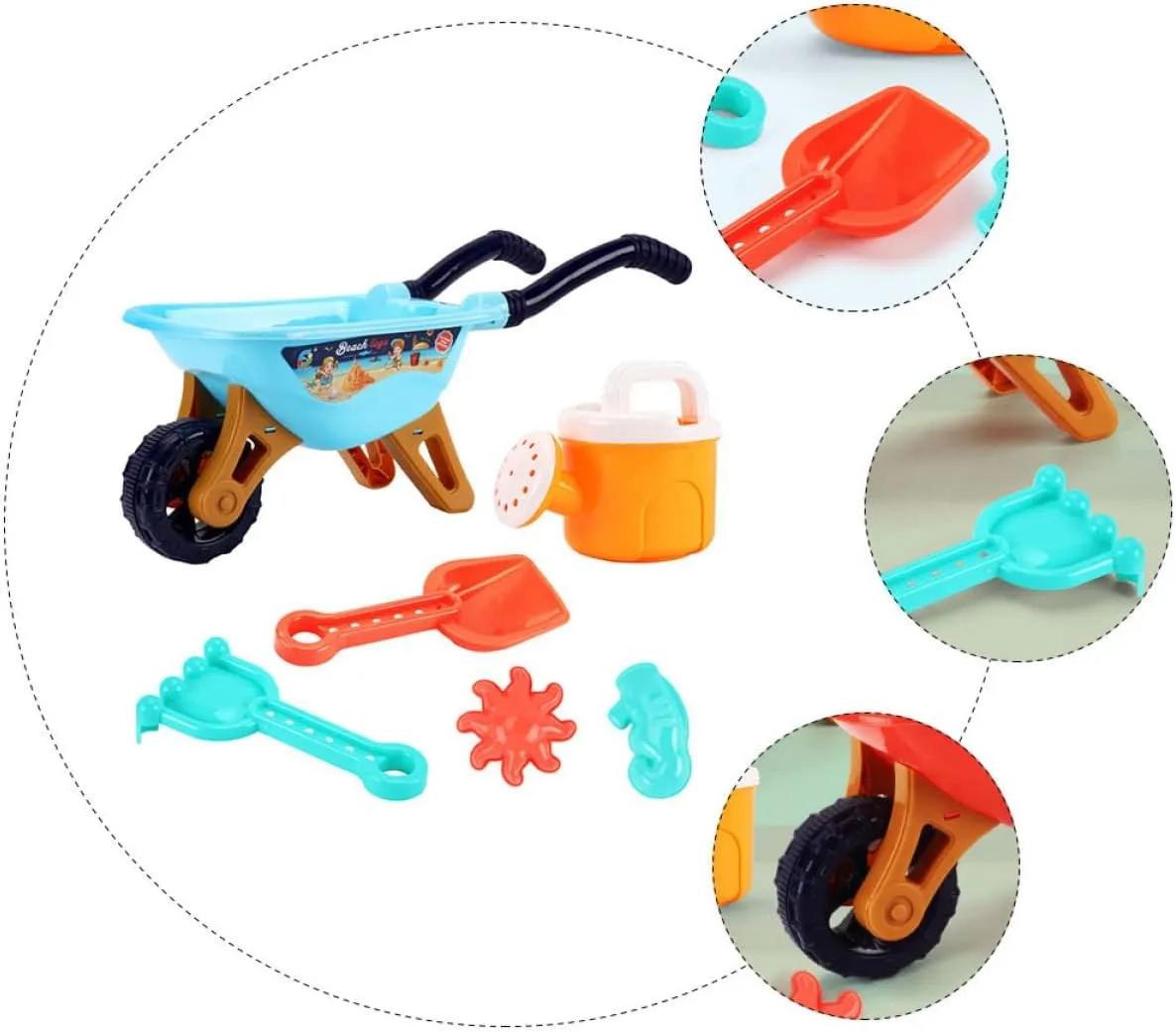 TOYANDONA 2sets Outdoor Beach Toy Sand Playthings Lightweight and Beach Cart for Fun Play Adorable Shapes to Enhance Cooperation Skills for Sand Play Activities